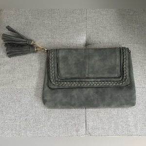 Gray cross body bag